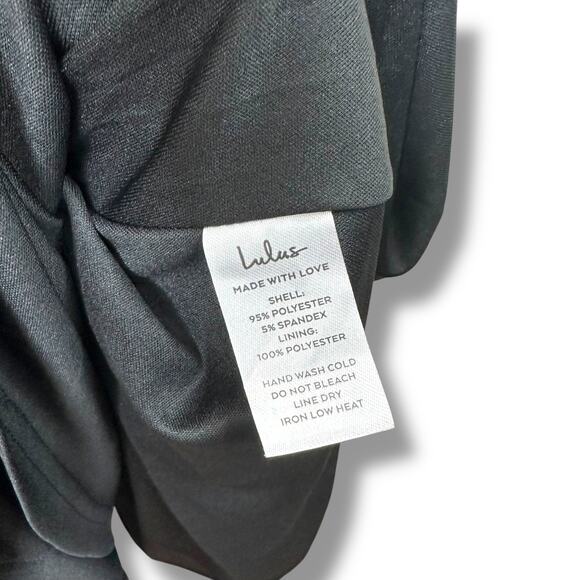 Lulus NWT Grand Beauty Black Ruffled One-Shoulder Mermaid Maxi Dress Large - Picture 11 of 11